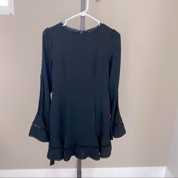 Black Crochet-Trim flirty and classic Mini Dress - NWT - Picture 12 of 14